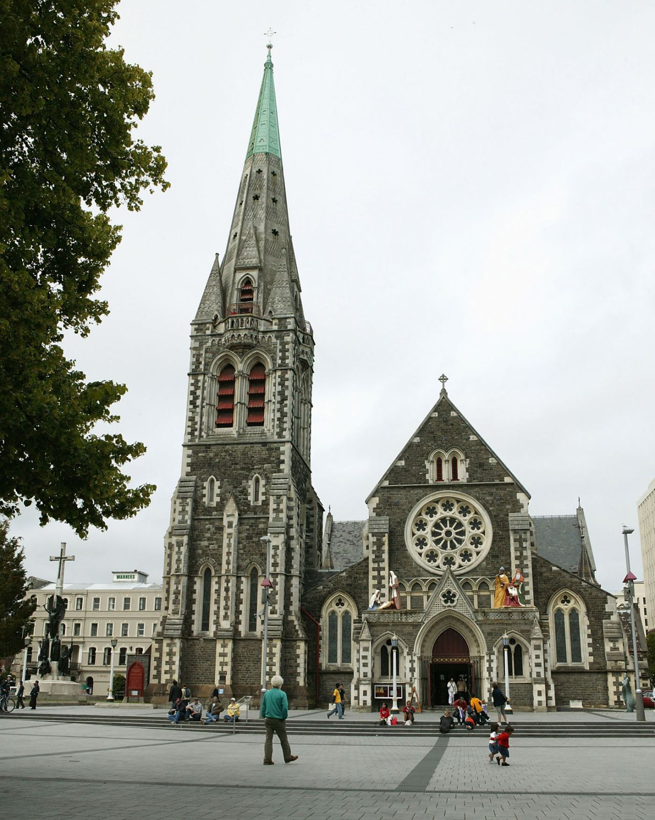 Christchurch Cathedral before the 2011 earthquake, Christchurch, January 3, 2005