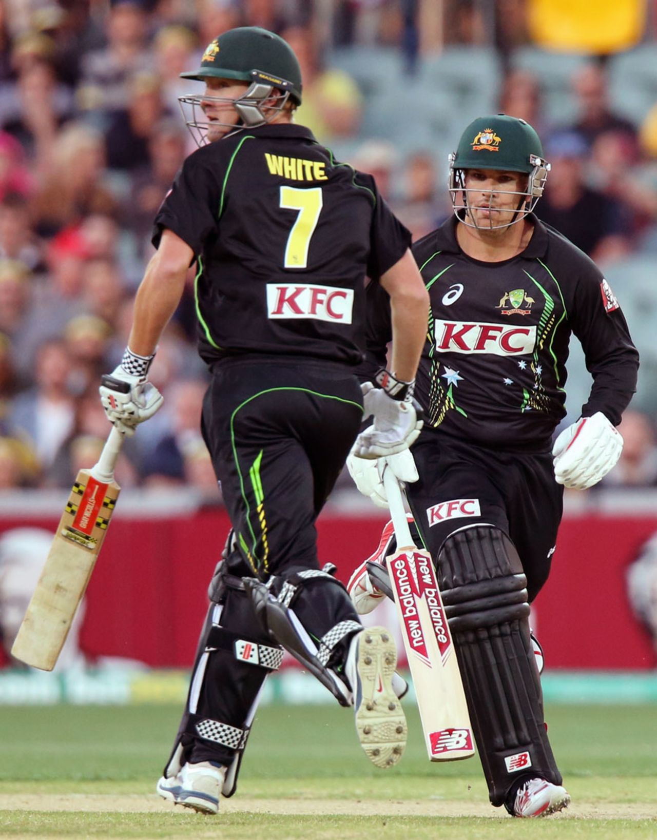 Cameron White and Aaron Finch shared an opening stand of 33 in four overs, Australia v South Africa, 1st Twenty20, Adelaide, November 5, 2014