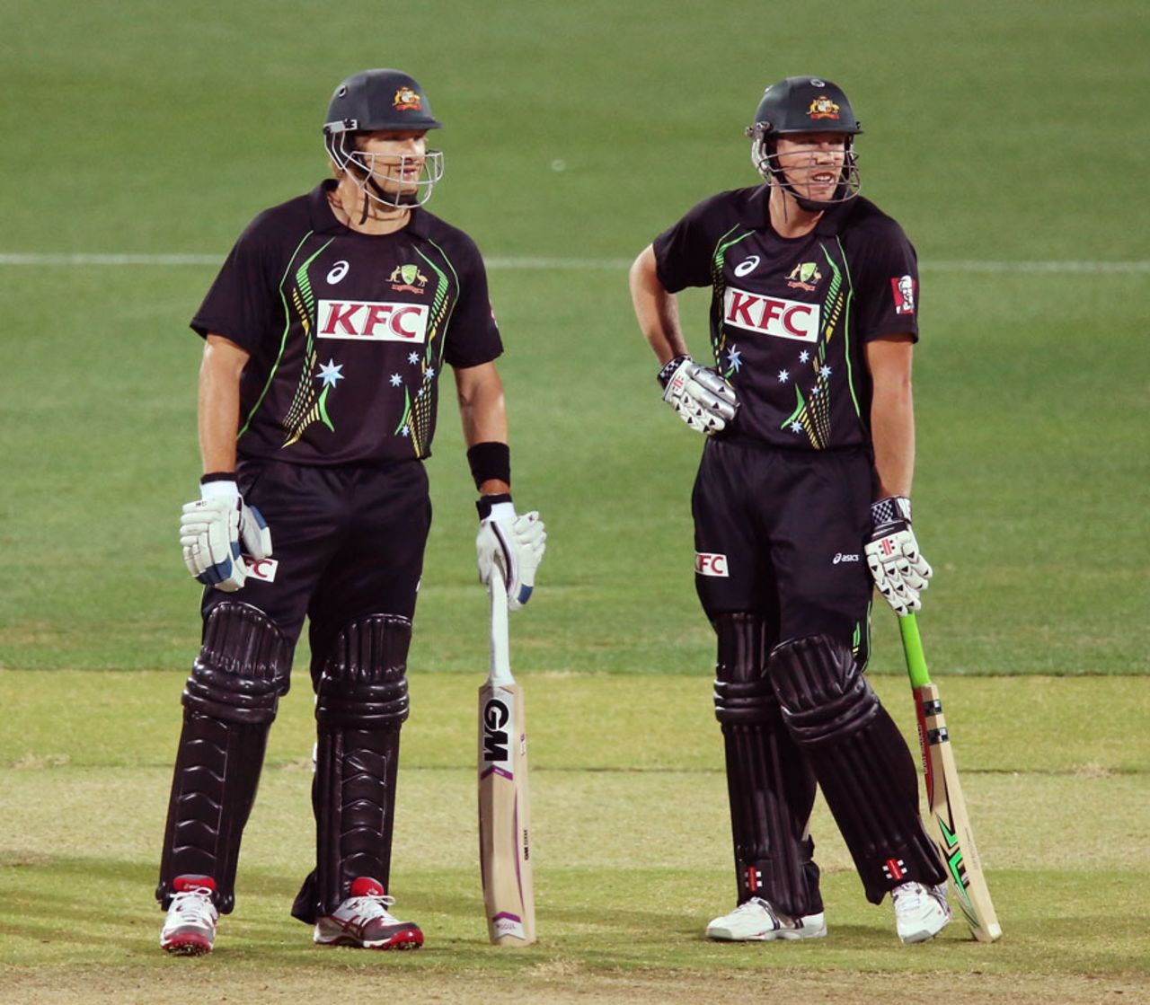 Shane Watson and James Faulkner shared a fifth-wicket stand of 57 runs, Australia v South Africa, 1st Twenty20, Adelaide, November 5, 2014