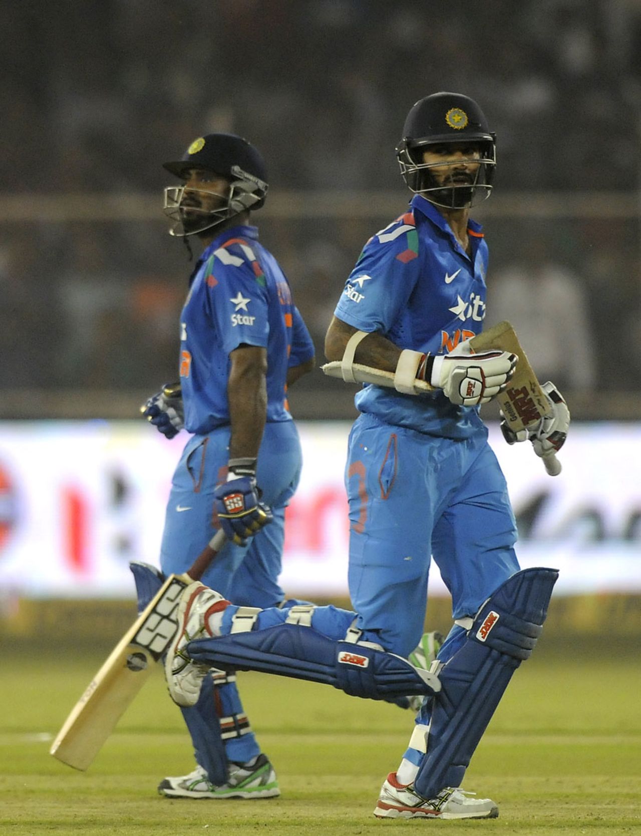 Shikhar Dhawan and Ambati Rayudu added 122 for the second wicket, India v Sri Lanka, 2nd ODI, Ahmedabad, November 6, 2014
