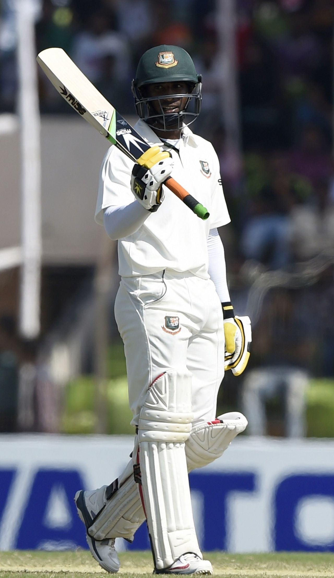 Shuvagata Hom raised his maiden Test fifty, Bangladesh v Zimbabwe, 2nd Test, Khulna, 5th day, November 7, 2014