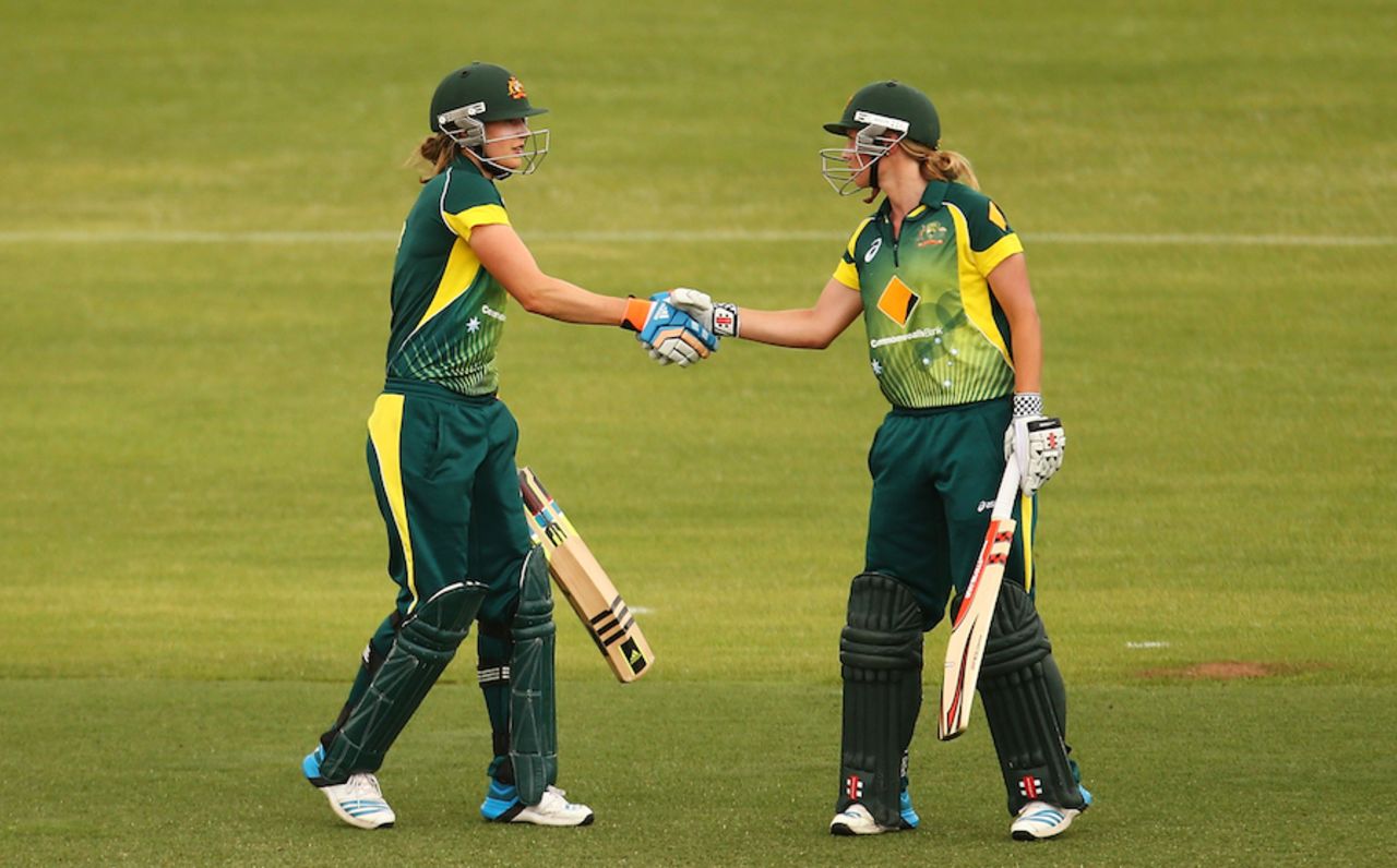 Ellyse Perry and Meg Lanning put on 105 runs, Australia v West Indies, ICC Women's Championship, Sydney, November 11, 2014