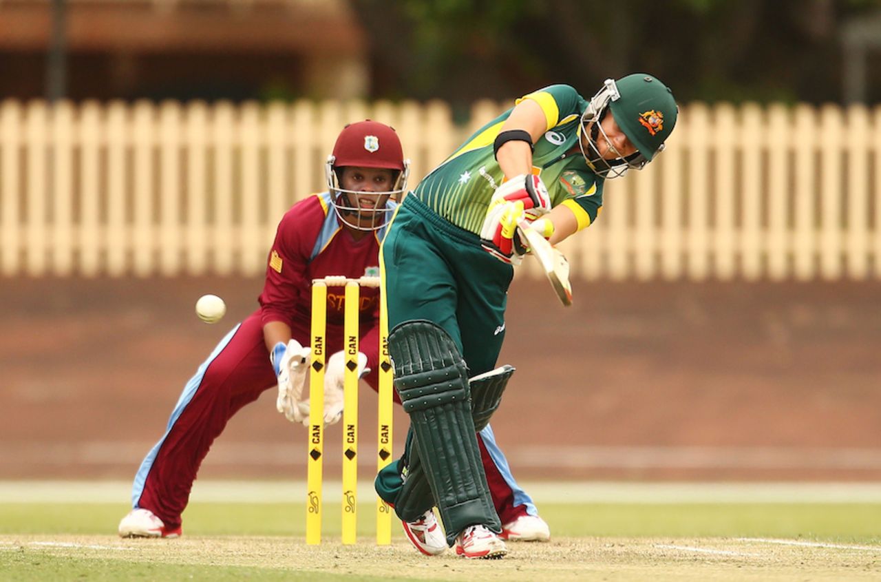 Nicole Bolton targets the leg side, Australia v West Indies, ICC Women's Championship, Sydney, November 11, 2014