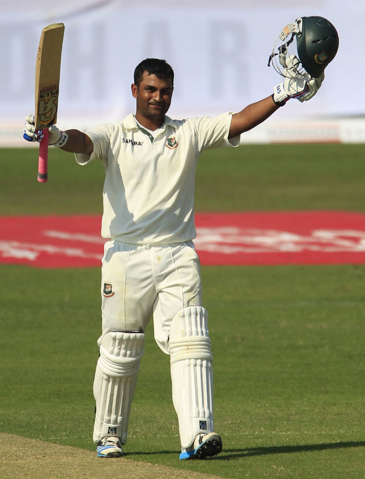 Tamim Iqbal hit his second century in two Tests, Bangladesh v Zimbabwe, 3rd Test, 1st day, Chittagong, November 12, 2014