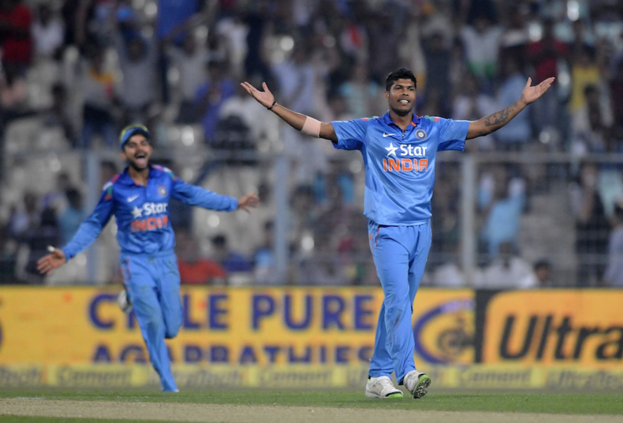Umesh Yadav removed Kusal Perera cheaply again, India v Sri Lanka, 4th ODI, Kolkata, November 13, 2014