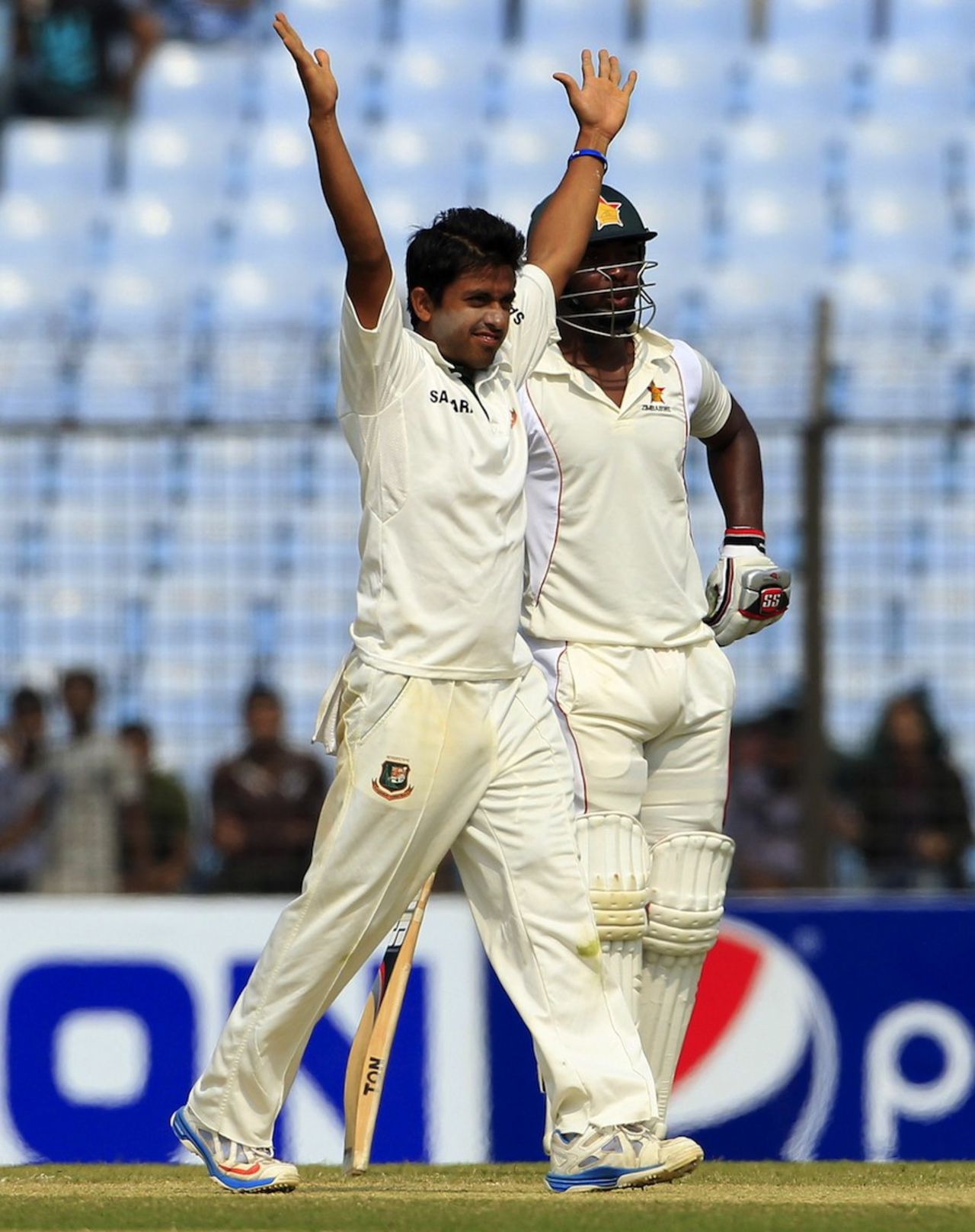 Jubair Hossain took 5 for 96, Bangladesh v Zimbabwe, 3rd Test, Chittagong, 3rd day, November 14, 2014