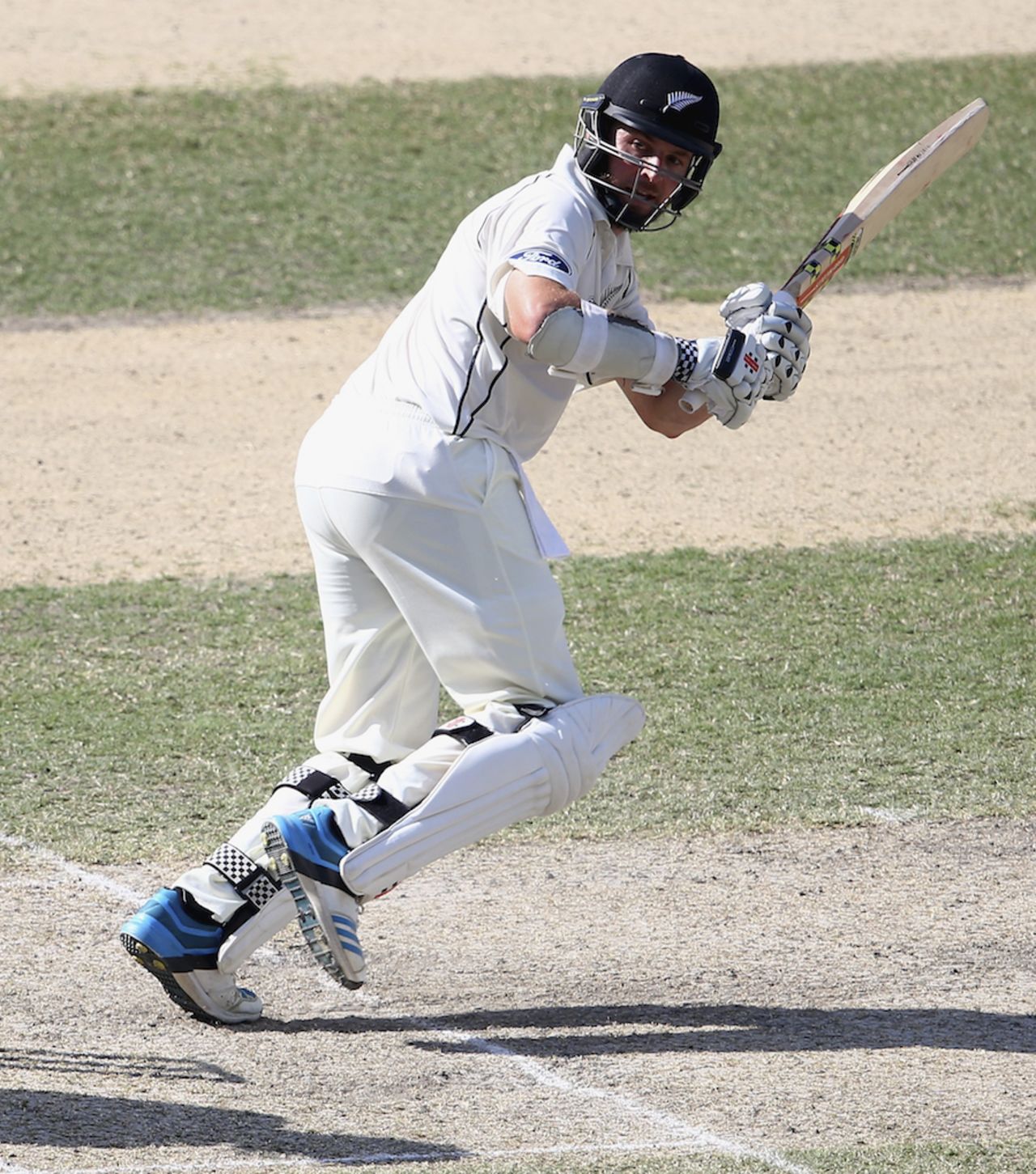 Mark Craig tucks the ball on the leg side, Pakistan v New Zealand, 2nd Test, Dubai, 2nd day, November 18, 2014
