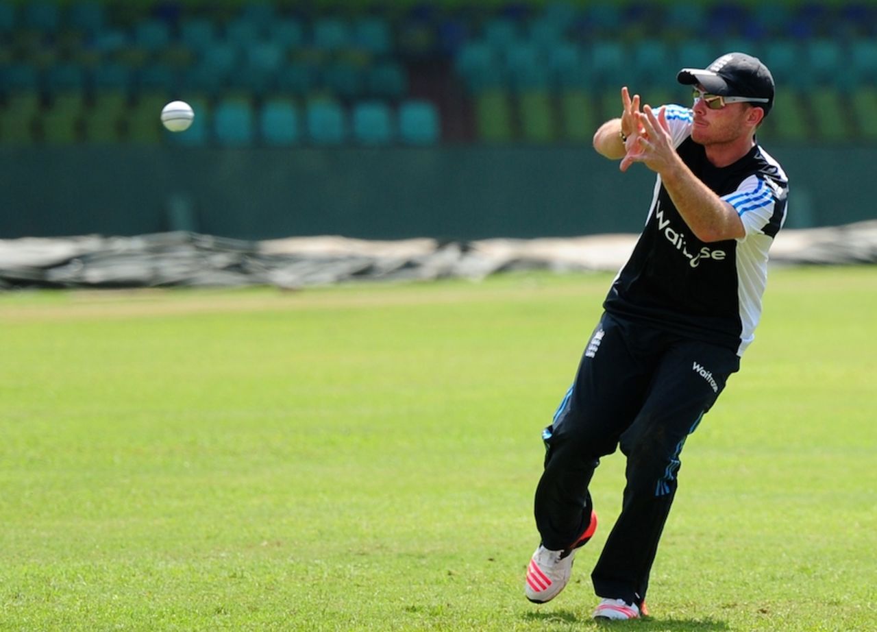 Ian Bell fields during a training session, Colombo, November 18, 2014