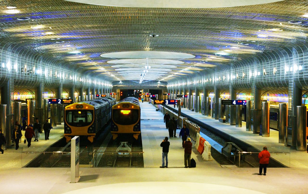 Commuters at Britomart railway station, the hub of Auckland's public transport, July 7, 2003