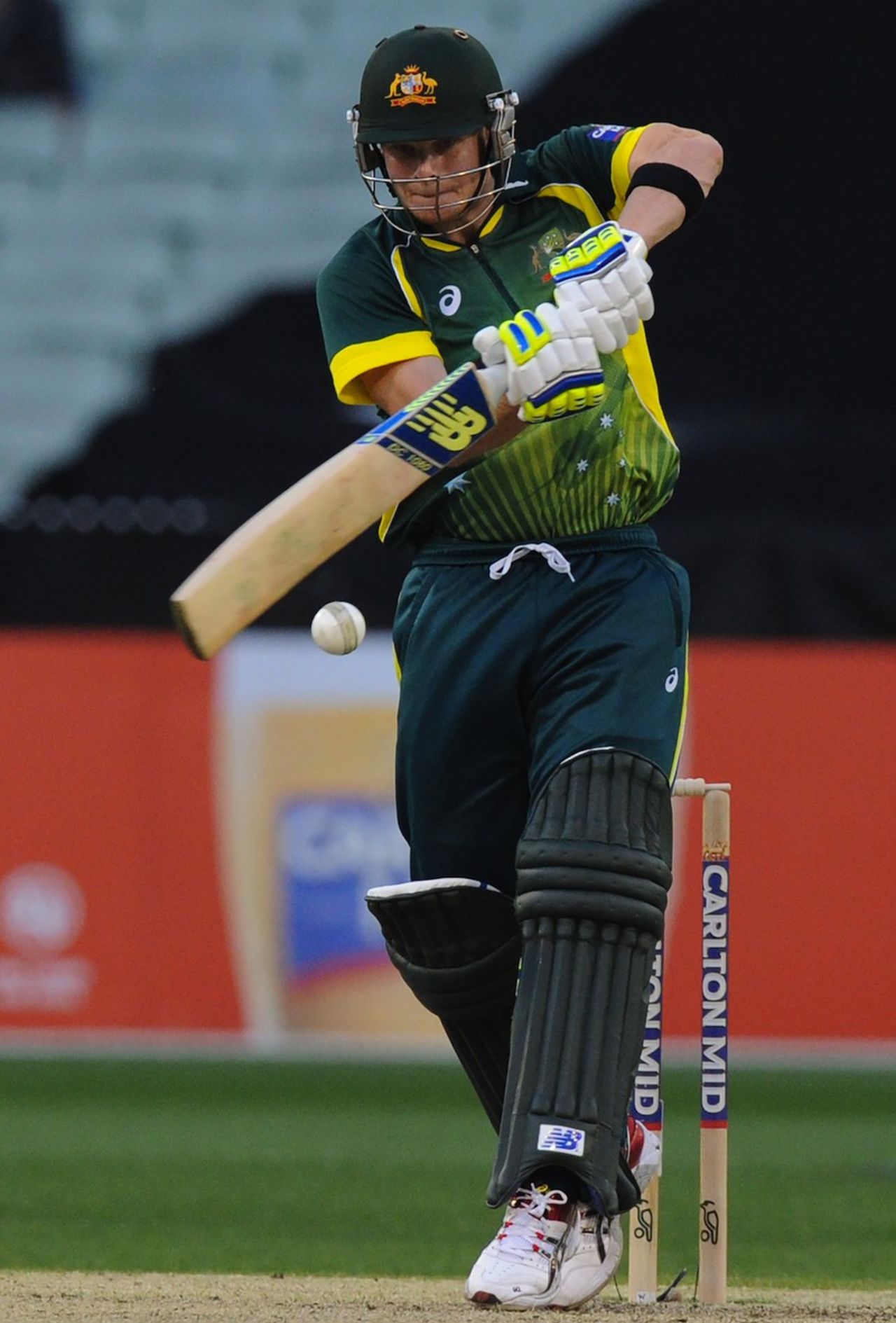 Steven Smith lines up to pull, Australia v South Africa, 4th ODI, Melbourne, November 21, 2014