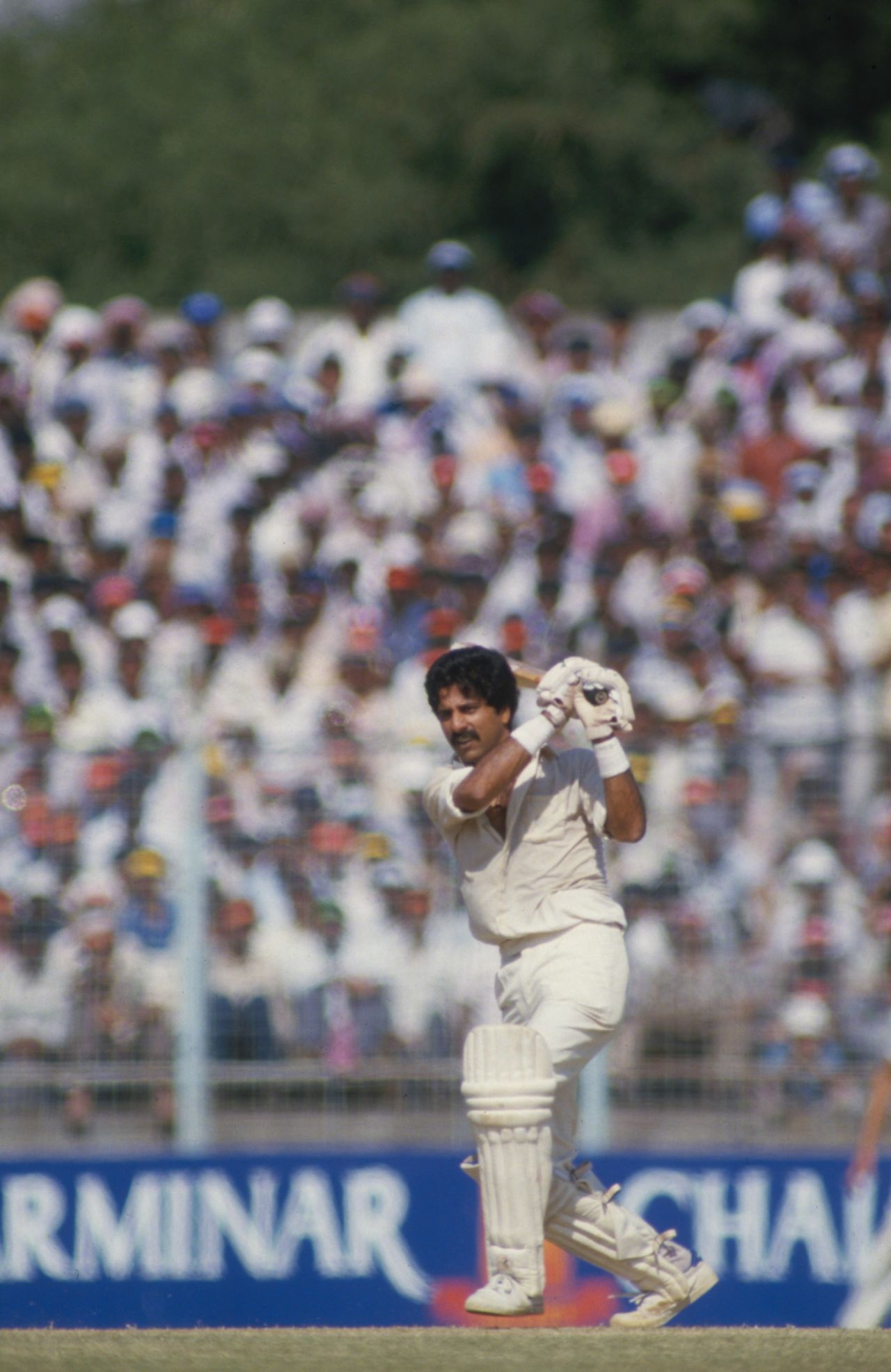 Krishnamachari Srikkanth drives, India v England, first ODI, Pune, December 5, 1984