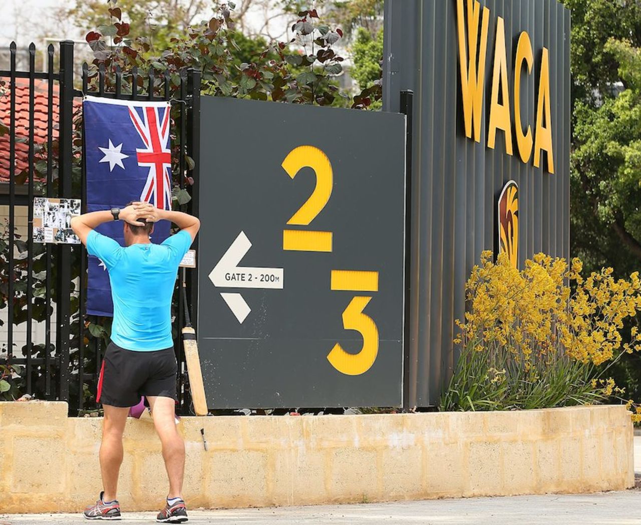 A Phillip Hughes tribute at the WACA, Perth, November 28, 2014