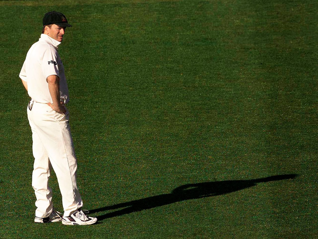 Steve Waugh looks on as Hampshire head towards victory over the Australians, Hampshire v Australians, Rose Bowl, 3rd day, July 30, 2001