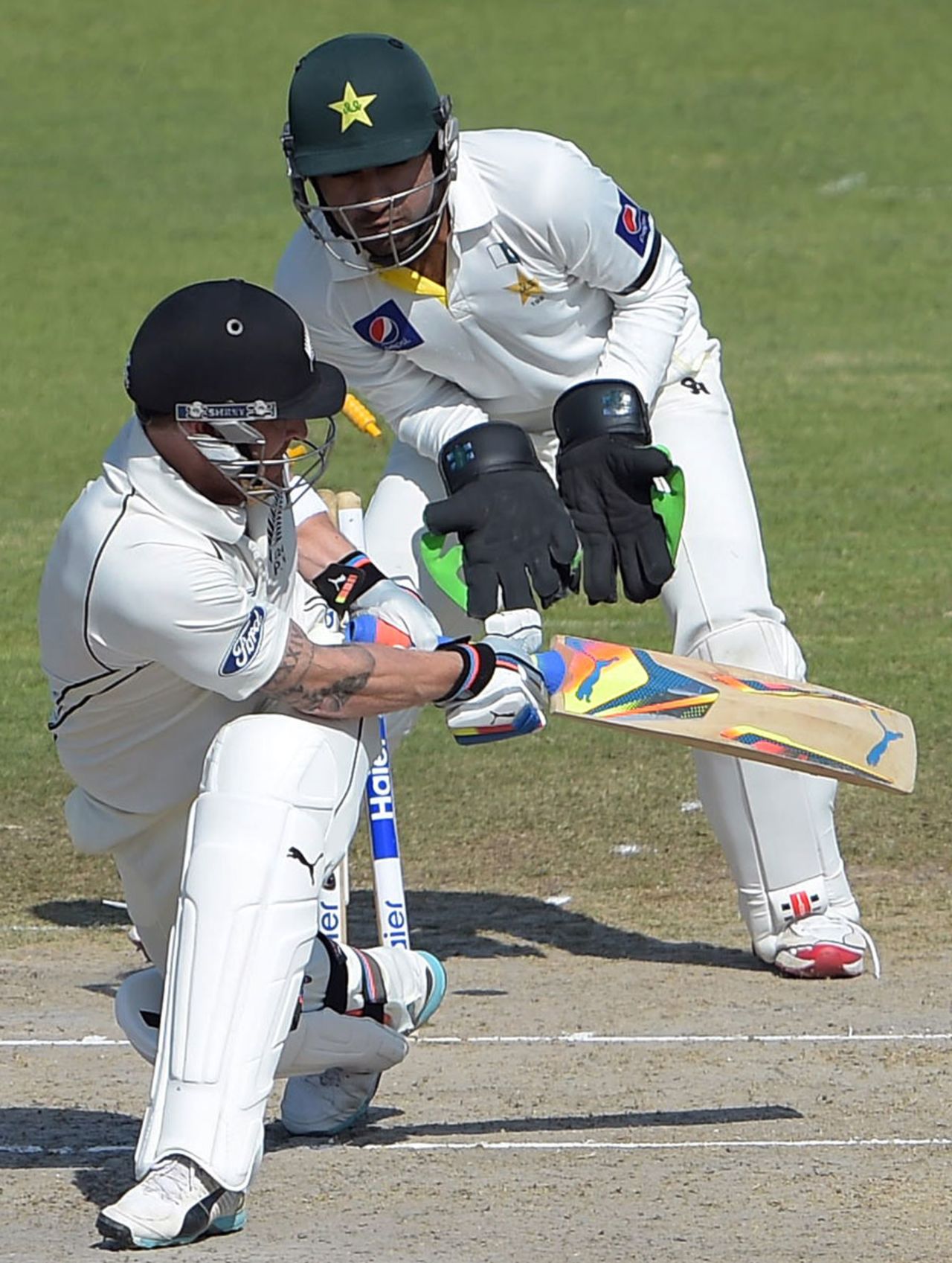 Brendon McCullum is bowled round his legs by Yasir Shah, Pakistan v New Zealand, 3rd Test, Sharjah, 3rd day, November 29, 2014