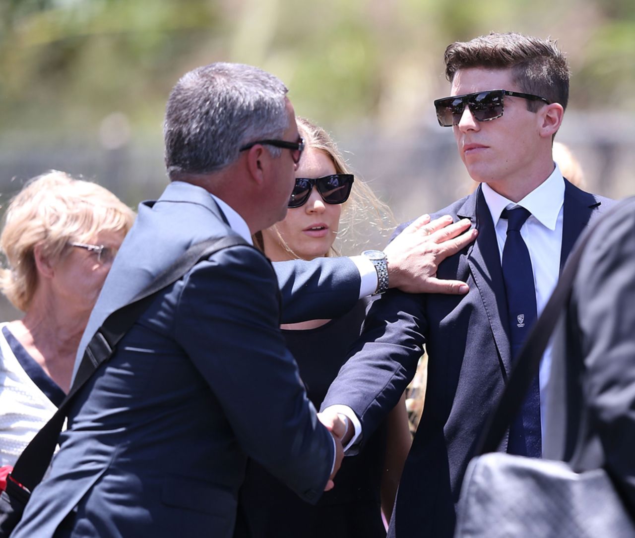 Sean Abbott arrives for Phillip Hughes' funeral service, Macksville, December 3, 2014