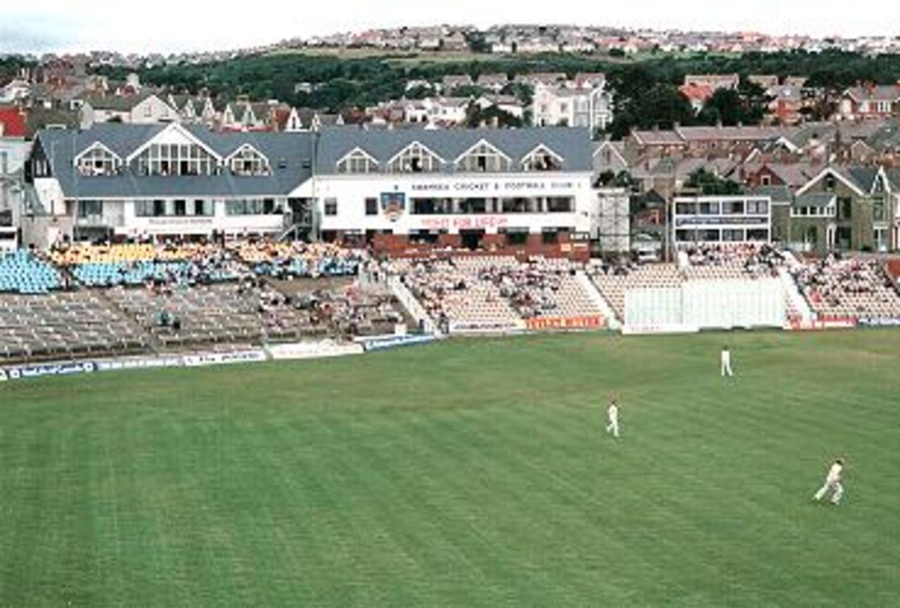 A view of the St.Helen`s ground and pavilion in Swansea
