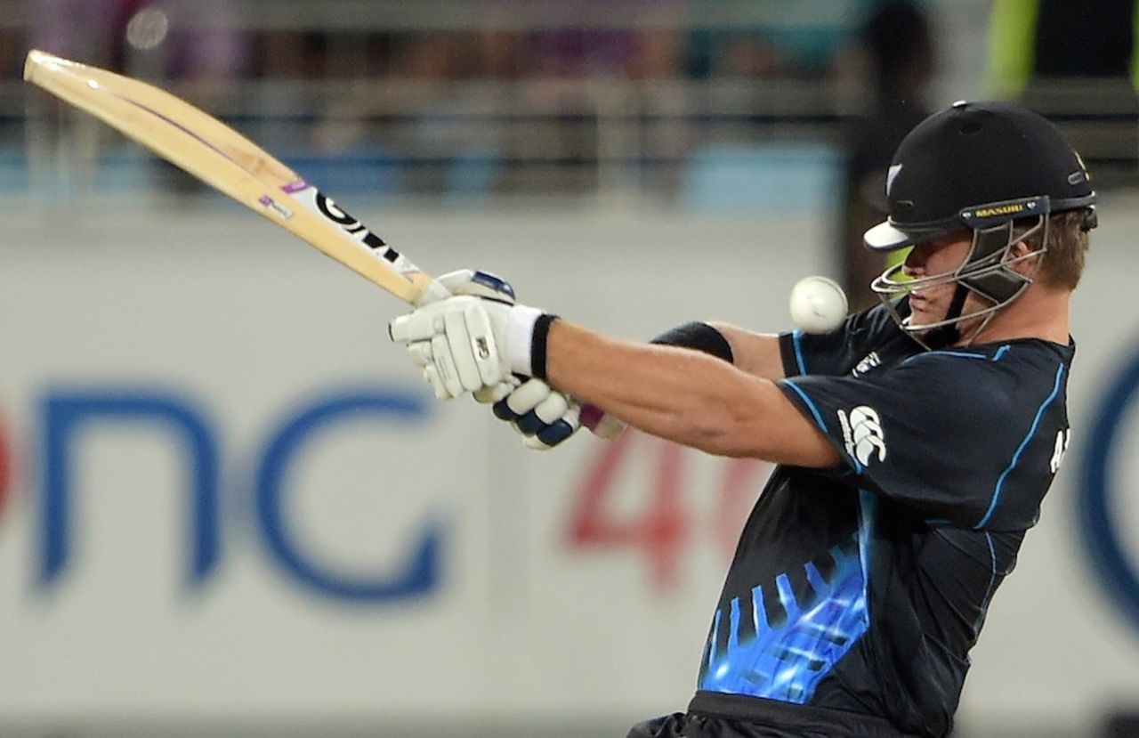 Corey Anderson faced a nasty delivery early on, Pakistan v New Zealand, 1st T20, Dubai, December 4, 2014