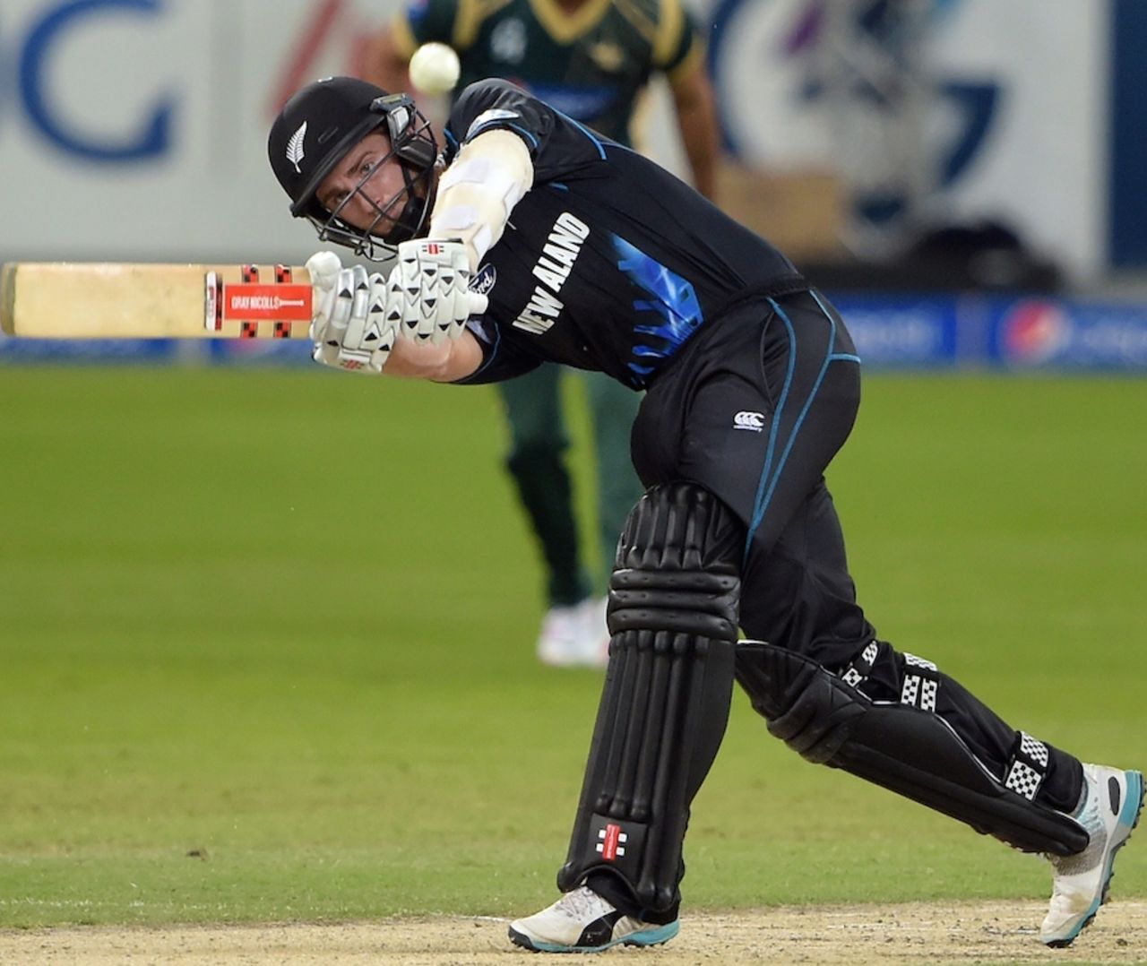 Kane Williamson played some attractive shots during his stay, Pakistan v New Zealand, 2nd T20I, Dubai, December 5, 2014
