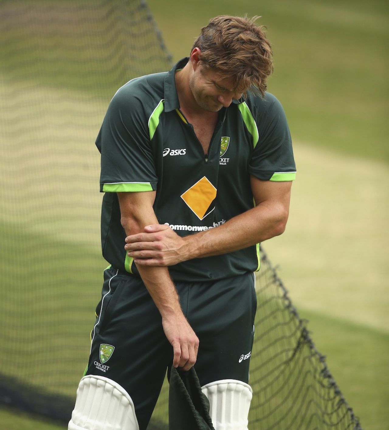 Shane Watson was hit on the arm, Adelaide, December 6, 2014