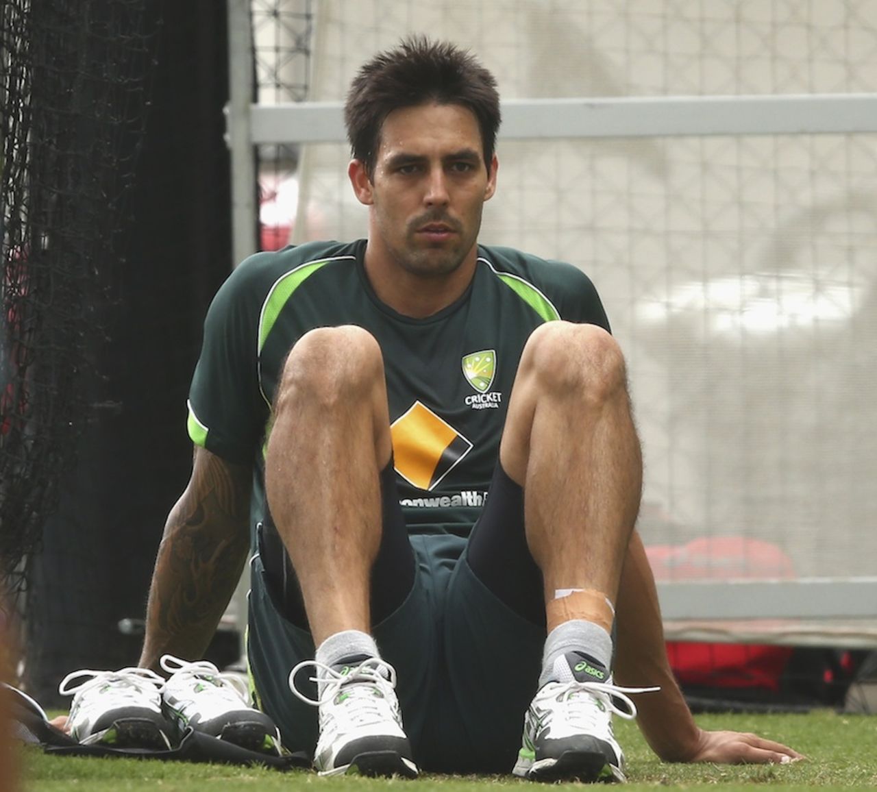 Mitchell Johnson at a net session at the Adelaide Oval, December 7, 2014