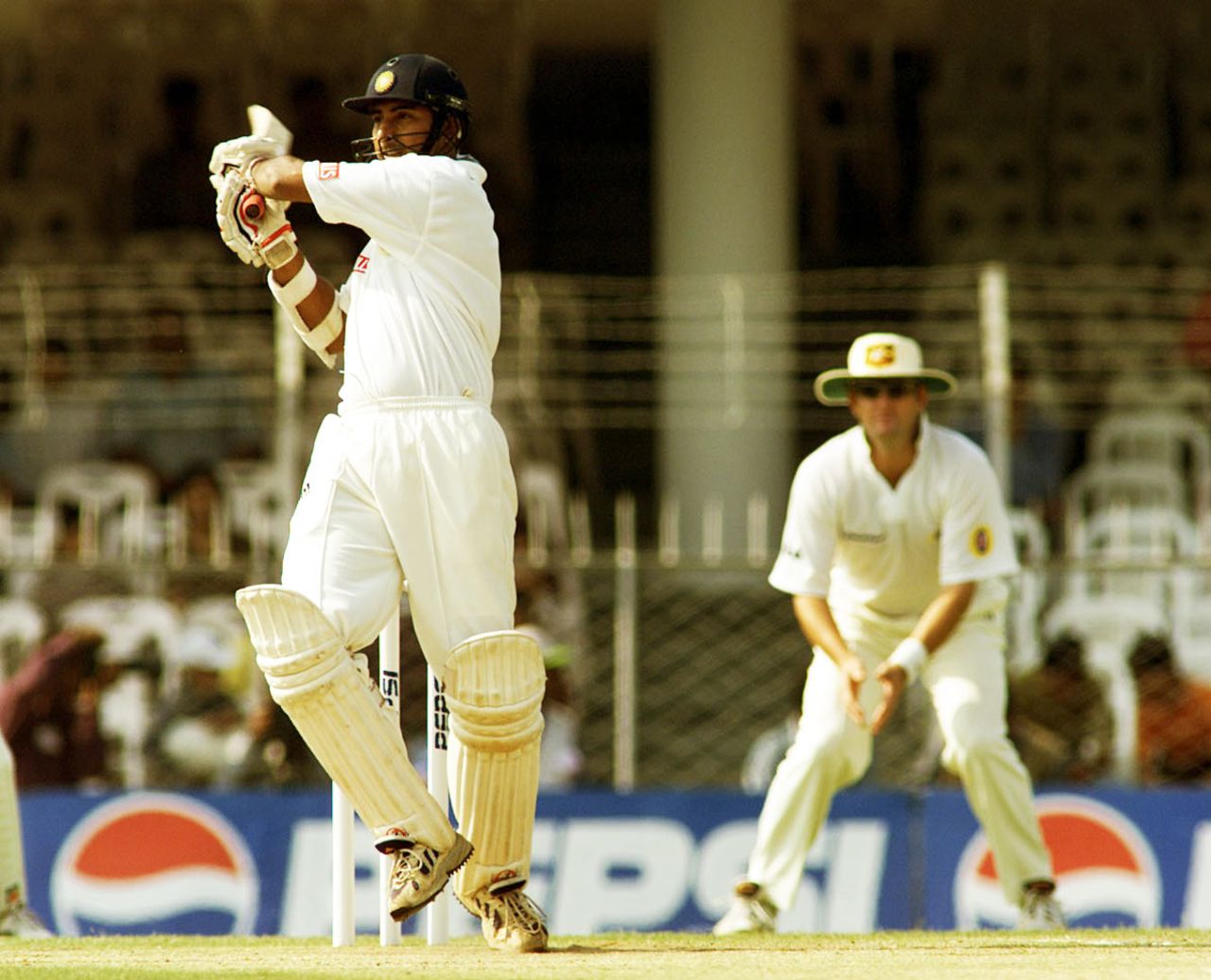 S Ramesh pulls on his way to a hundred, India A v Australians, Nagpur, 2nd day, February 18, 2001