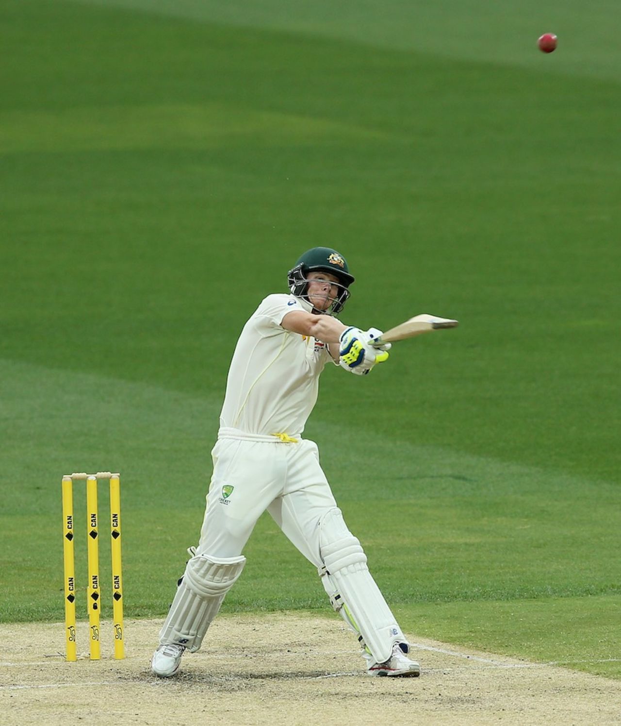 Steven Smith mows down the ground, Australia v India, 1st Test, Adelaide, 2nd day, December 10, 2014