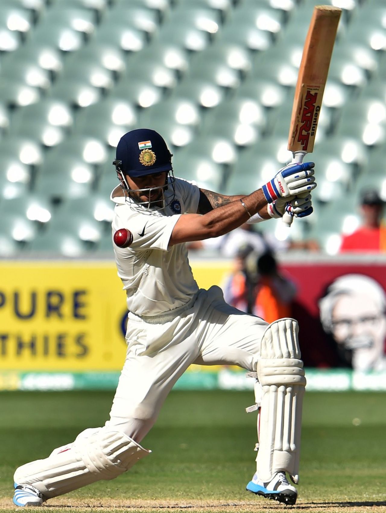 Virat Kohli cover drives, Australia v India, 1st Test, Adelaide, 3rd day, December 11, 2014