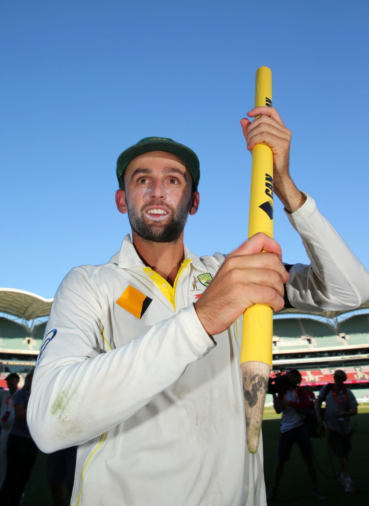 Nathan Lyon claimed 12 for 286 in the game, Australia v India, 1st Test, Adelaide, 5th day, December 13, 2014