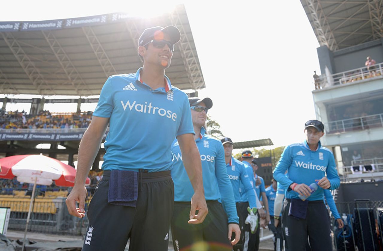 Under pressure Alastair Cook was again in charge for the seventh ODI, Sri Lanka v England, 7th ODI, Colombo, December 16, 2014