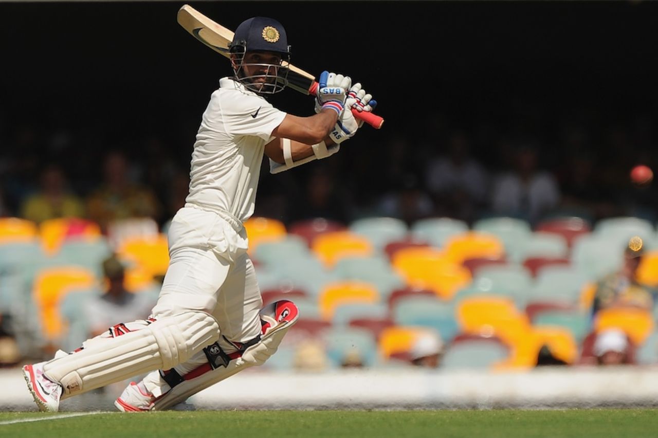 Ajinkya Rahane square cuts, Australia v India, 2nd Test, Brisbane, 1st day, December 17, 2014
