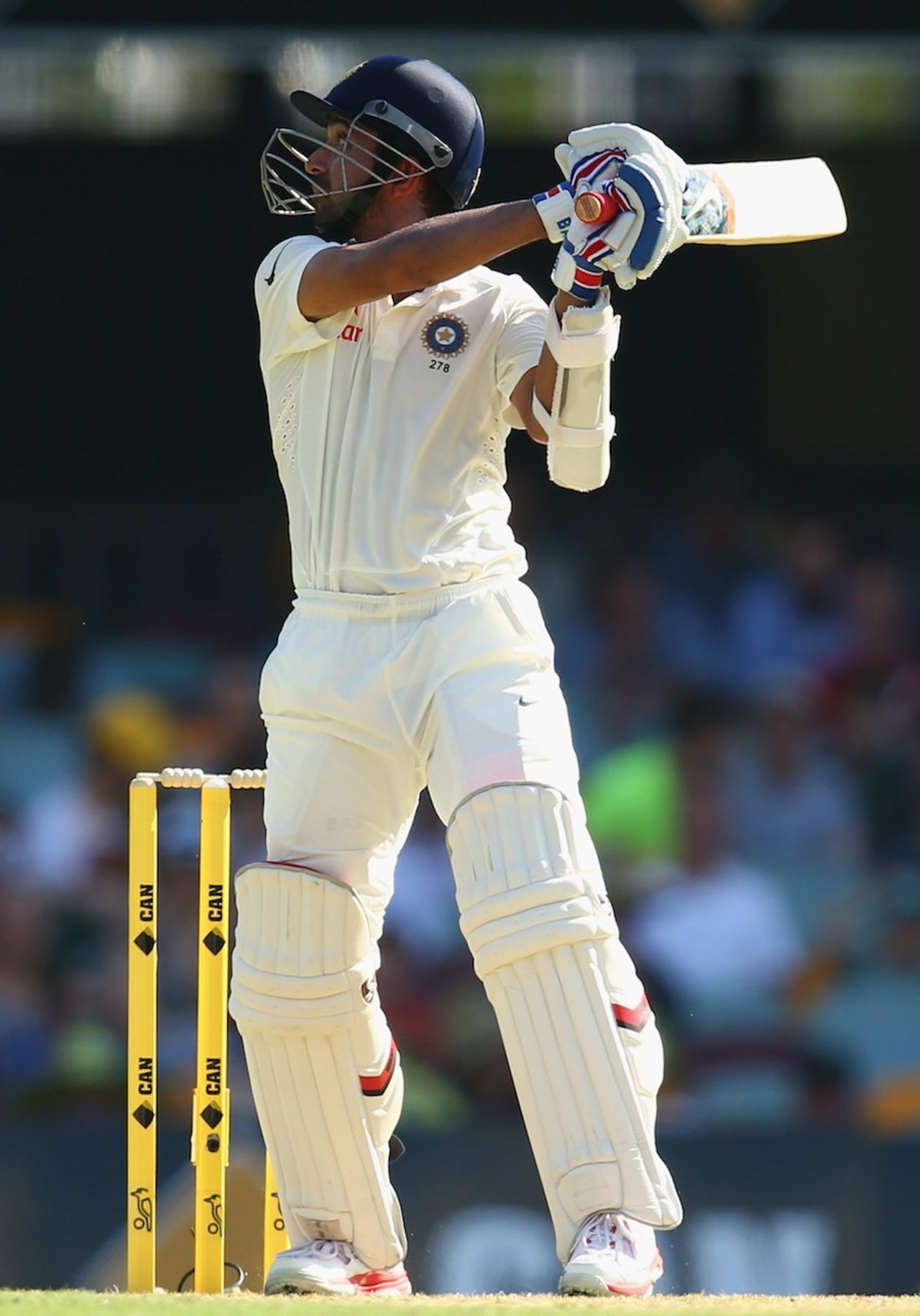 Ajinkya Rahane carves over backward point, Australia v India, 2nd Test, Brisbane, 1st day, December 17, 2014
