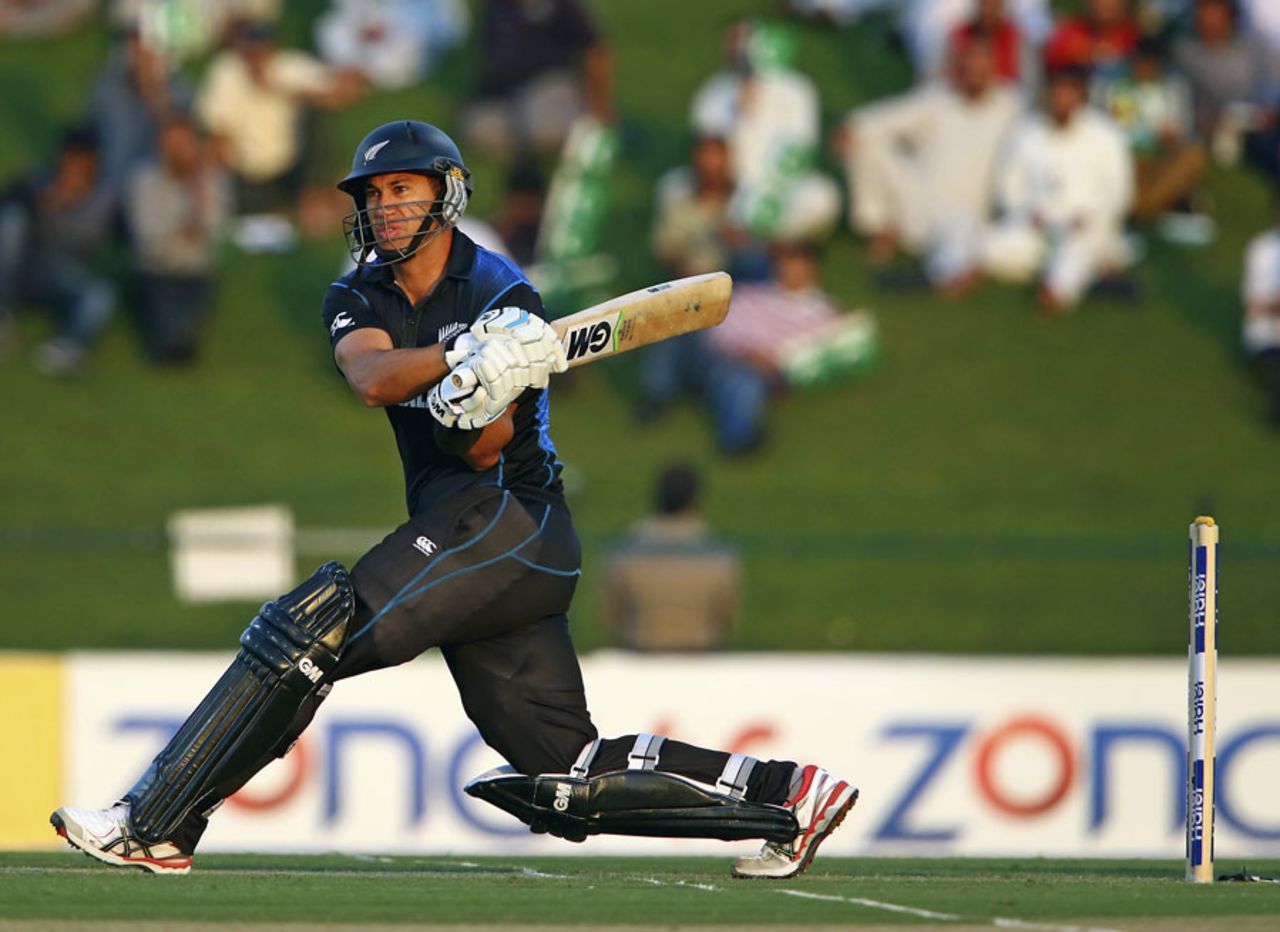 Ross Taylor directs the ball through the leg side, Pakistan v New Zealand, 4th ODI, Abu Dhabi, December 17, 2014, 