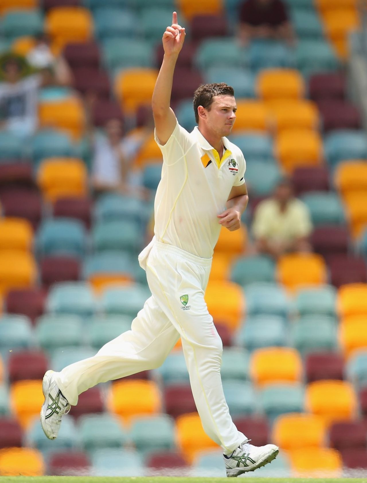 Josh Hazlewood took a five-wicket haul on debut, Australia v India, 2nd Test, Brisbane, 2nd day, December 18, 2014