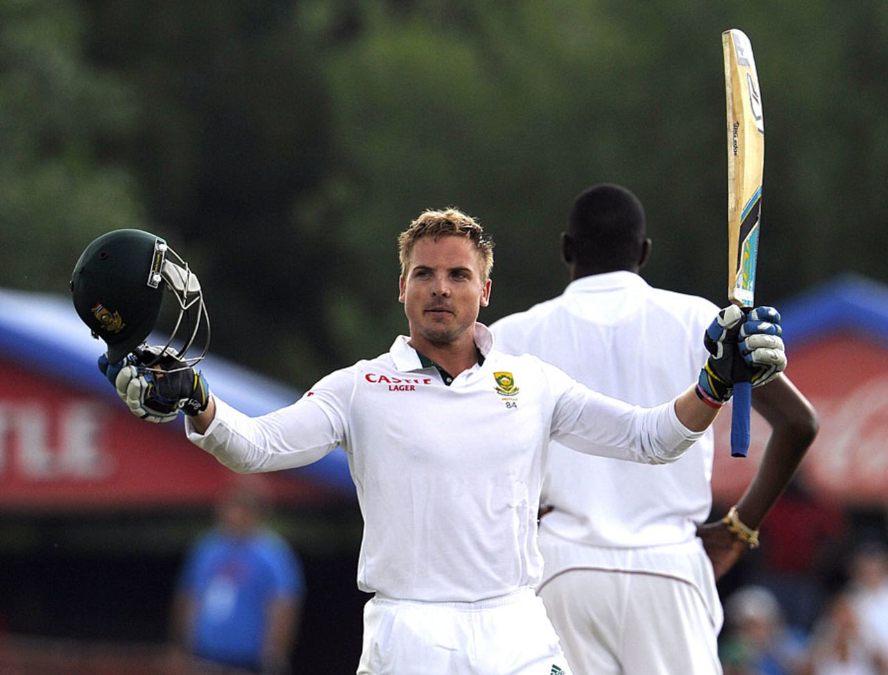 Stiaan van Zyl soaks up his debut Test hundred, South Africa v West Indies, 1st Test, Centurion, 2nd day, December 18, 2014