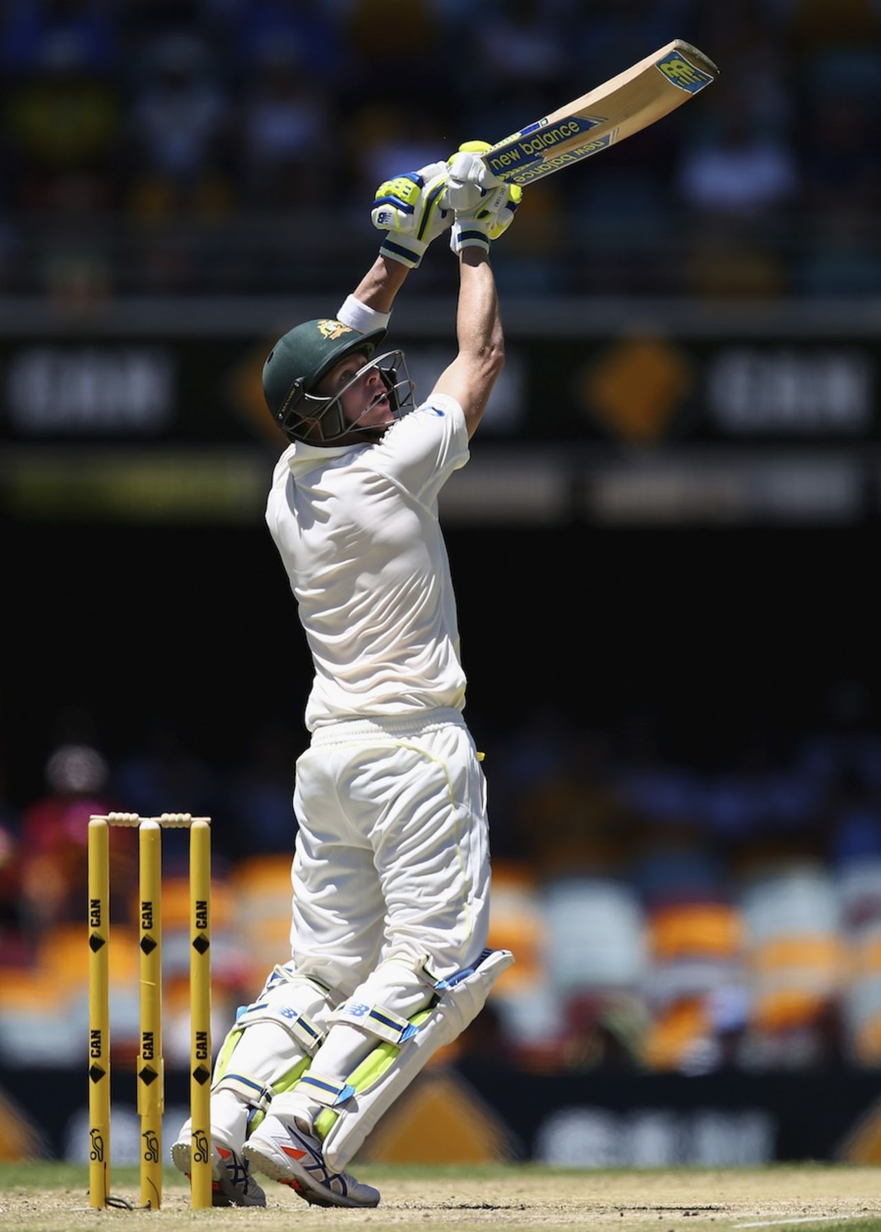 Steven Smith ramps the ball over the slips, Australia v India, 2nd Test, Brisbane, 3rd day, December 19, 2014