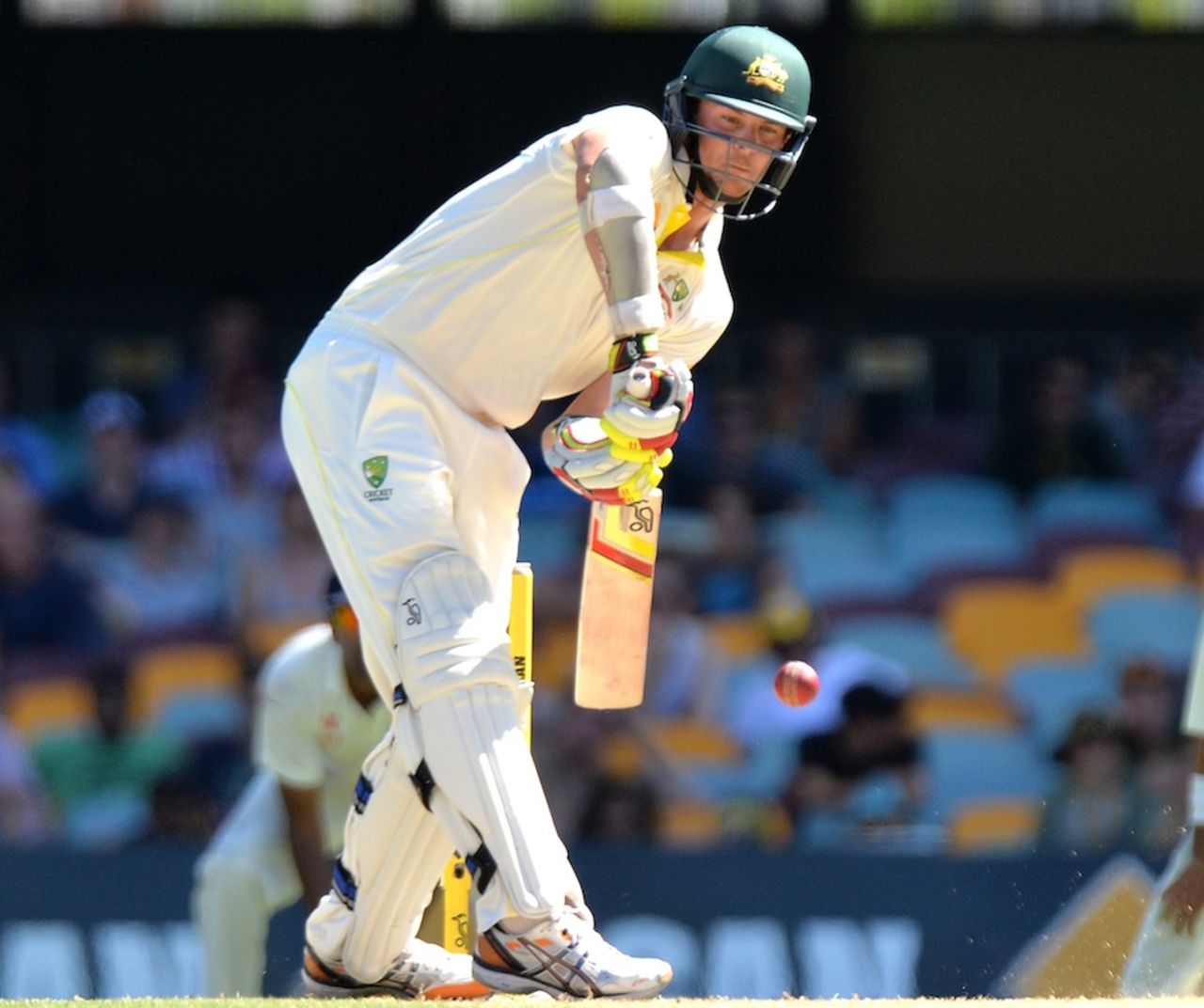 No. 11 Josh Hazlewood made 32 on debut, Australia v India, 2nd Test, Brisbane, 3rd day, December 19, 2014
