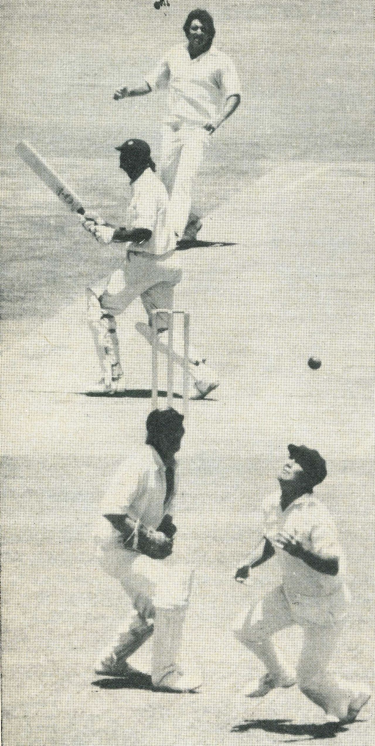 Bob Simpson drives on his way to 176, Australia v India, 2nd Test, Perth, December 18, 1977