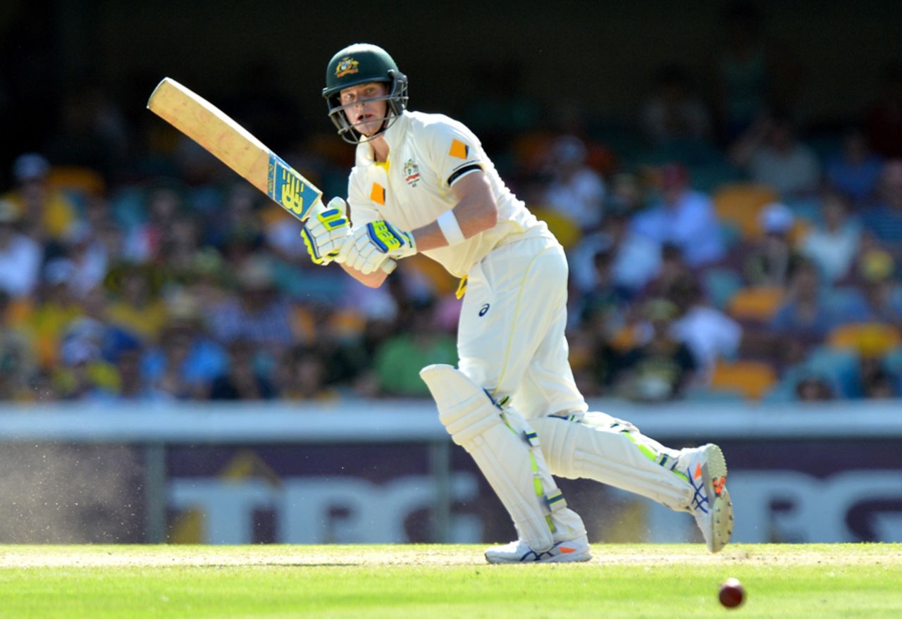 Steven Smith helped steady Australia after an early hiccup, Australia v India, 2nd Test, Brisbane, 4th day, December 20, 2014