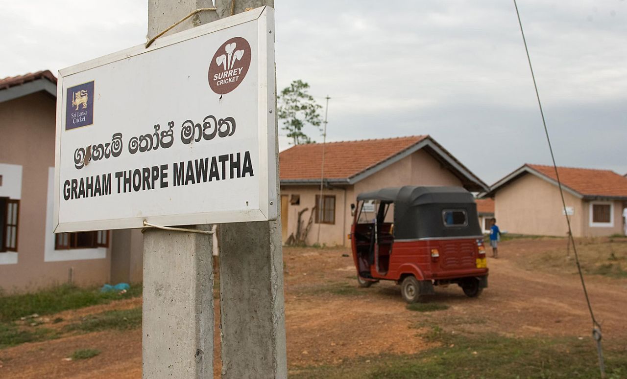 A street named after Graham Thorpe in Maggona, Sri Lanka, December 7, 2007