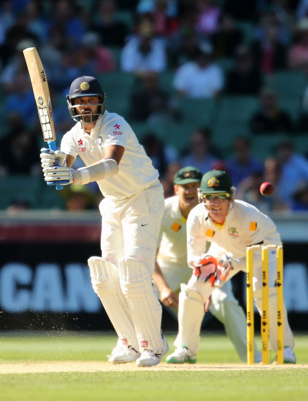 M Vijay got past fifty for the fourth time in the series, Australia v India, 3rd Test, Melbourne, 2nd day, December 27, 2014
