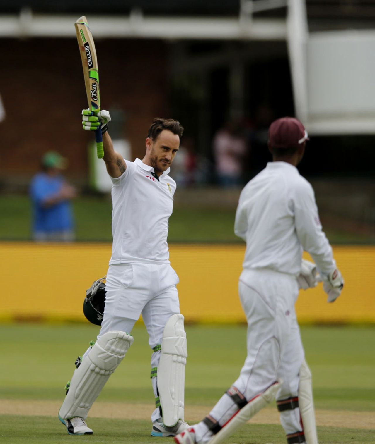 Faf du Plessis raises a fourth Test hundred, South Africa v West Indies, 2nd Test, Port Elizabeth, 2nd day, December 27, 2014