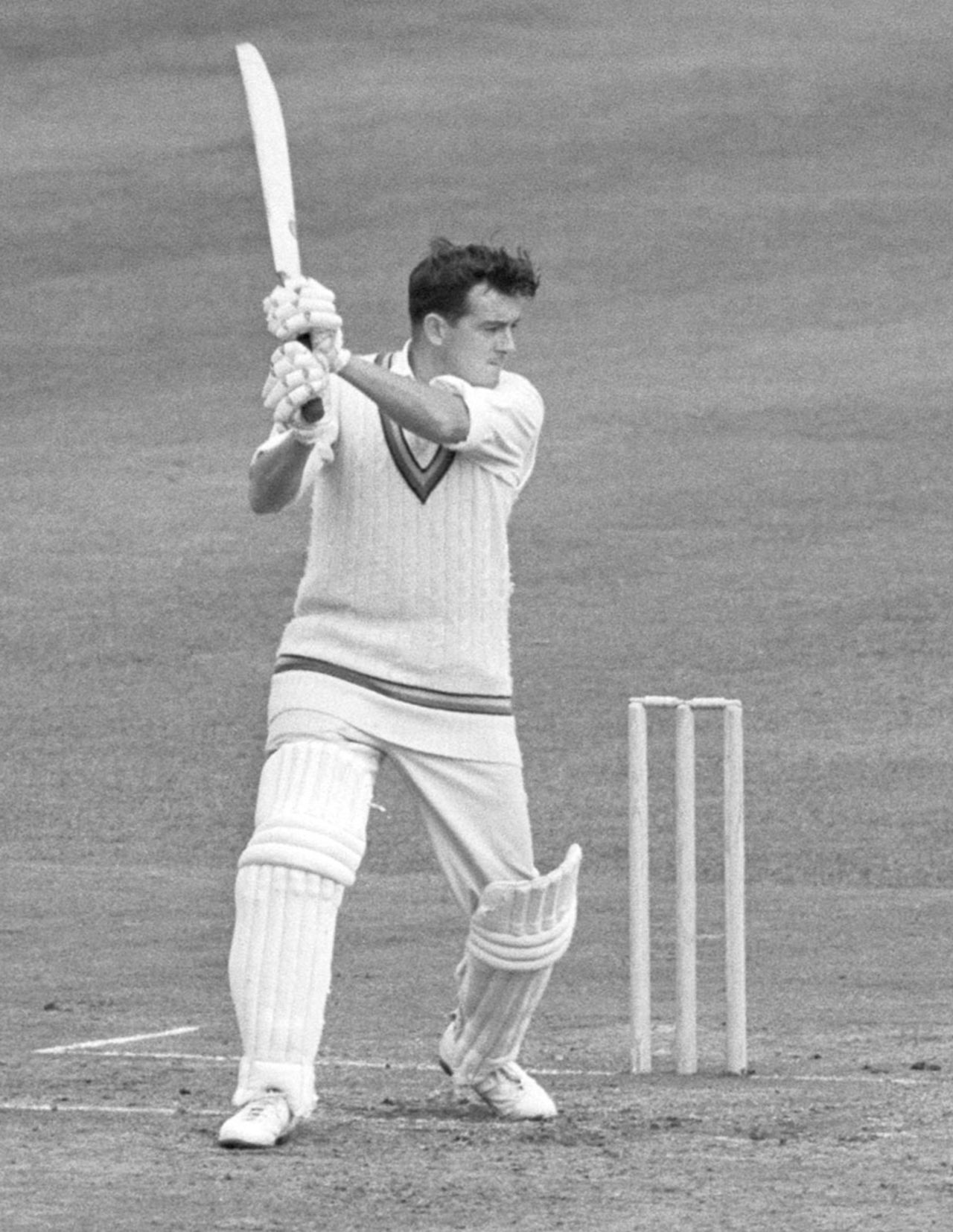 Geoff Pullar drives through the off side, Middlesex v Lancashire, Lord's, August 30, 1960