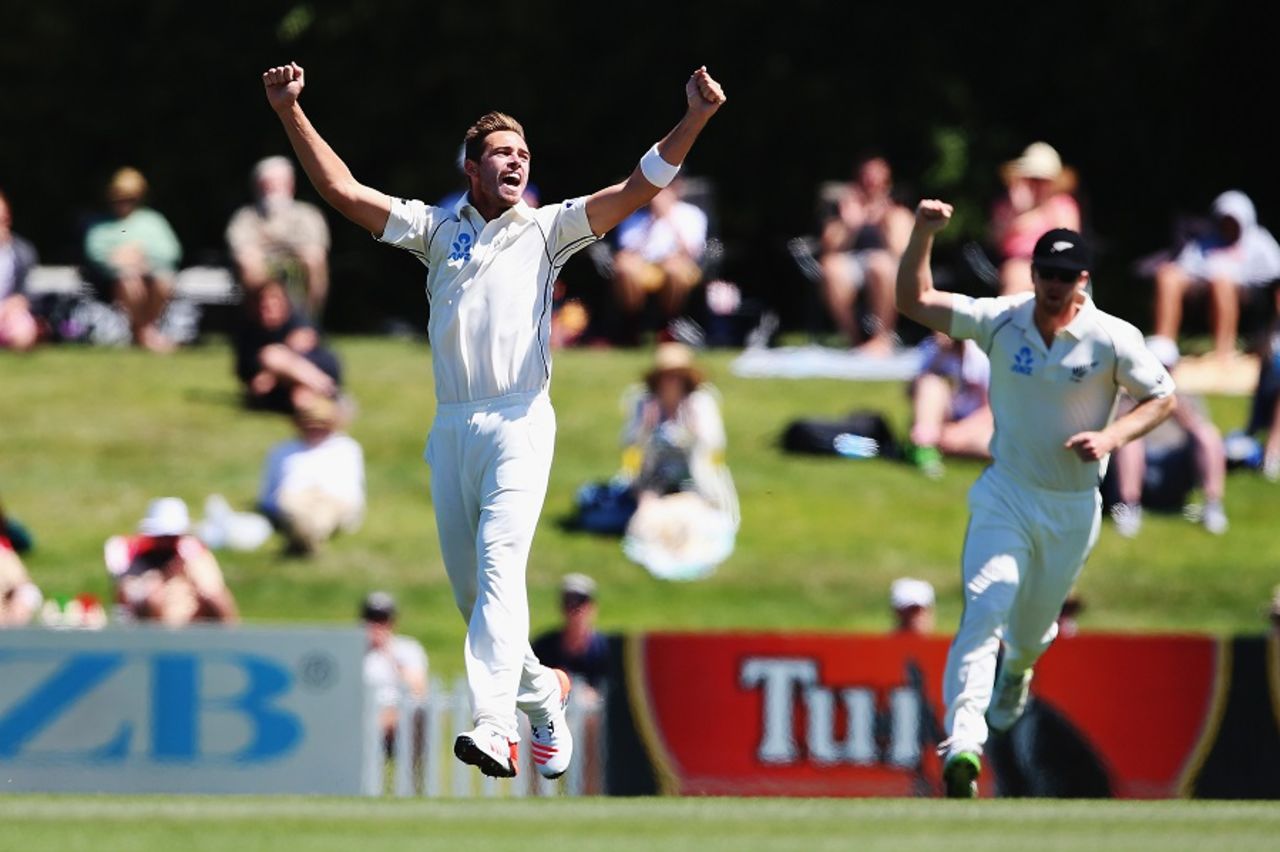 Tim Southee's short-ball tactic worked well against the tail, New Zealand v Sri Lanka, 1st Test, Christchurch, 4th day, December 29, 2014