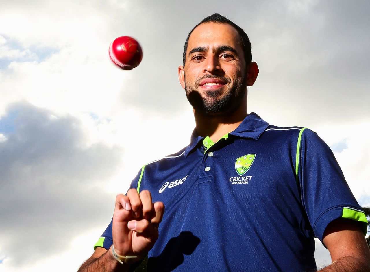 Fawad Ahmed at a Cricket Australia press conference, Melbourne Cricket Ground, July 2, 2013