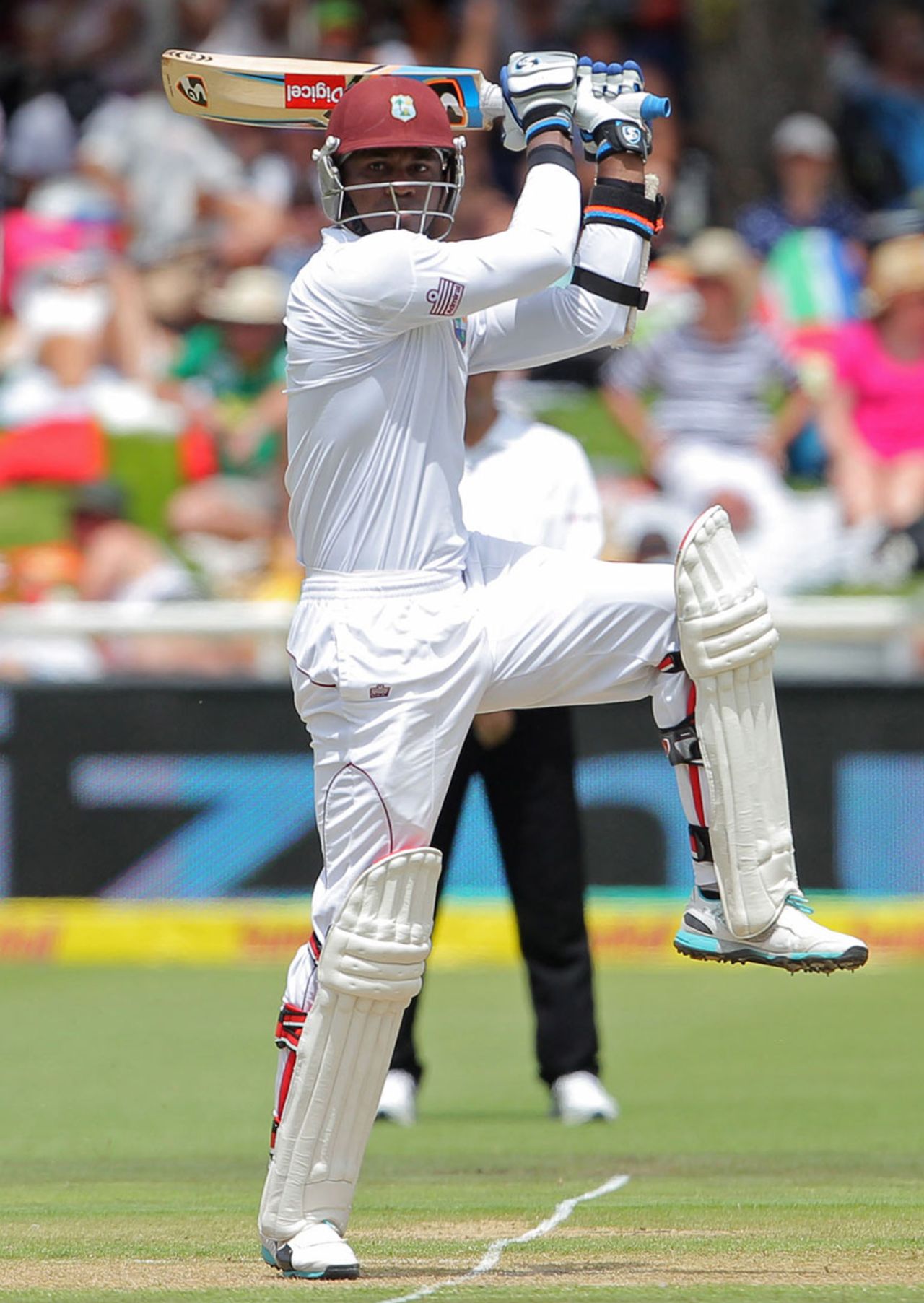 Marlon Samuels came out to play his strokes, South Africa v West Indies, 3rd Test, Cape Town, 1st day, January 2, 2015