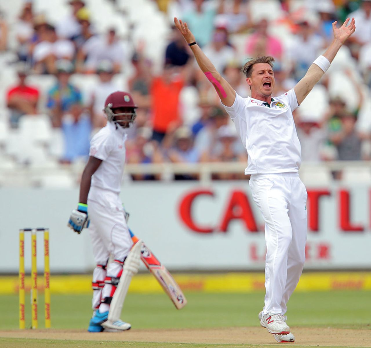 Dale Steyn removed the key wicket of Jermaine Blackwood, South Africa v West Indies, 3rd Test, Cape Town, 2nd day, January 3, 2015