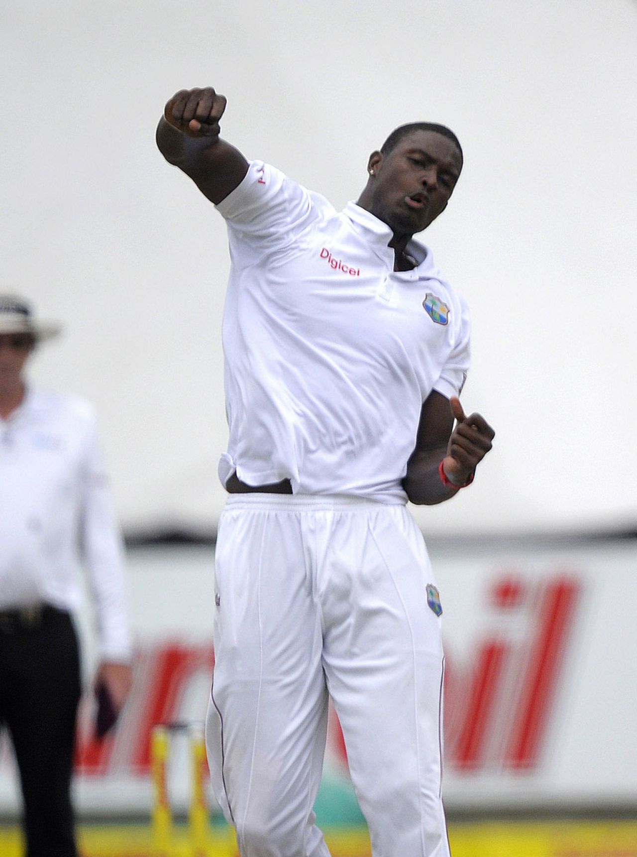 Jason Holder struck with the last ball before lunch, South Africa v West Indies, 3rd Test, Cape Town, 2nd day, January 3, 2015