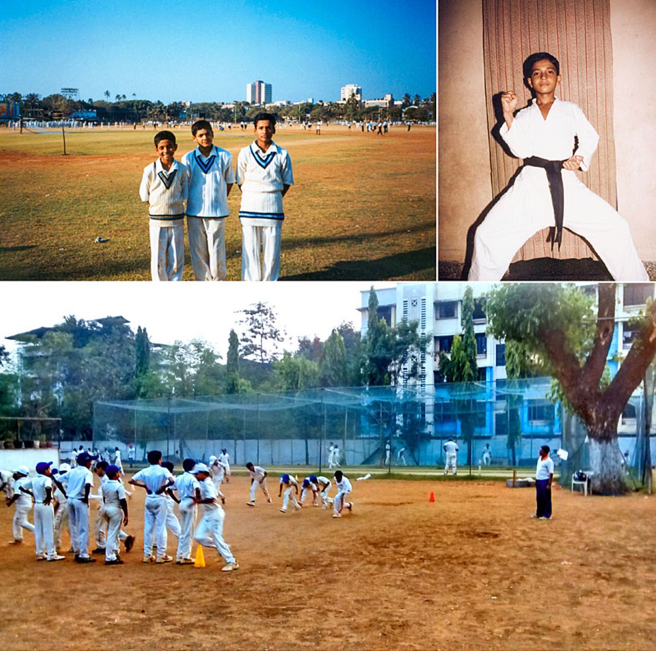 Ajinkya Rahane childhood pics composite