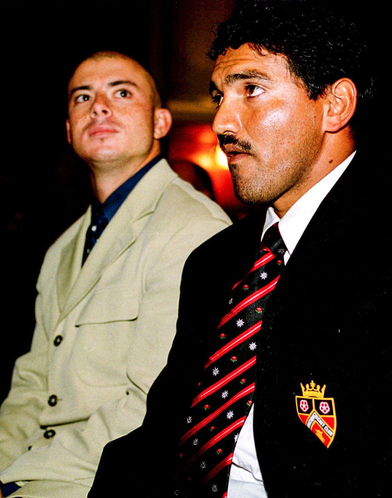 Henry Williams and Herschelle Gibbs at the King Commission, Cape Town, June 8, 2000