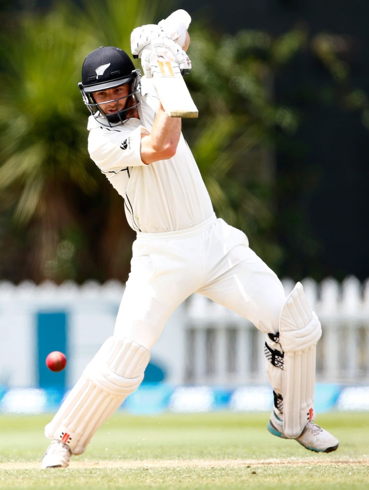 Kane Williamson made his second fifty-plus score of the Test, New Zealand v Sri Lanka, 2nd Test, Wellington, 3rd day, January 5, 2015